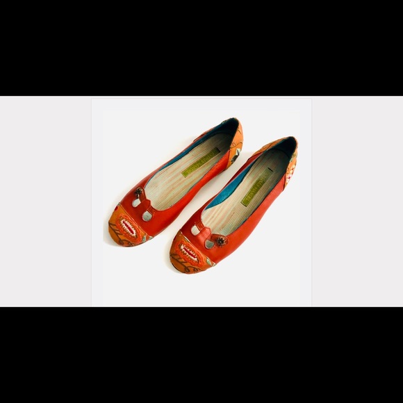 Cydney Mandel L’Opera Persimmon Ballerina Flats 9 - Picture 2 of 11